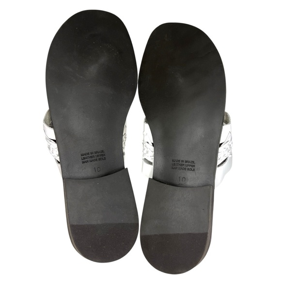 Duck Head Leather Sandals White Made in Brazil NWOT Size 10 - Picture 5 of 7